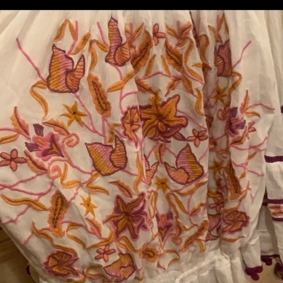 Raga Boho Anthropologie romper pink, orange white - Picture 3 of 5